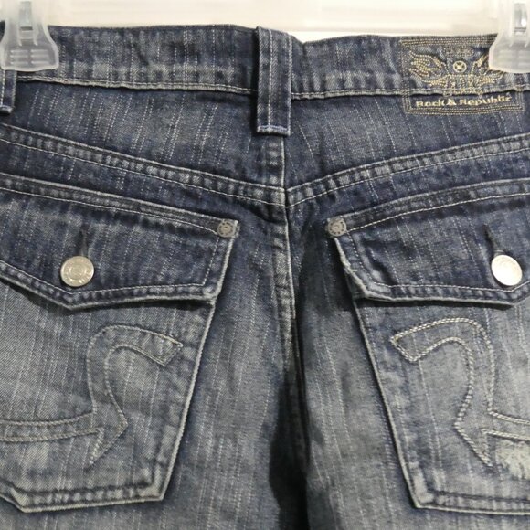 ROCK & REPUBLIC | size 32 | Made In the USA | 100% Cotton | Blue Denim - Jeans - Picture 11 of 16